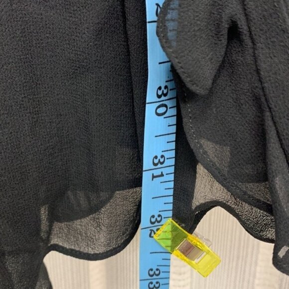 Lauren Ralph Lauren Petite Black Flowy Flutter Skirt Size 10P - NWT - Picture 3 of 11